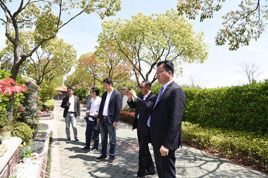 上海福寿园海港陵园迎日本Masonwork株式会社一行参访