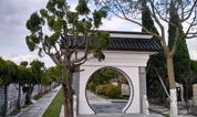上海古园墓地，白墙、古树、拱桥与流水之间的美丽墓园